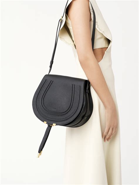 Marcie saddle bag grained leather 